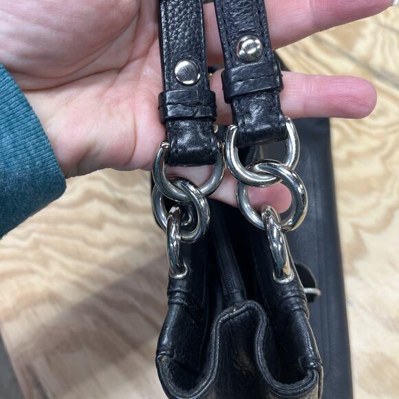 Coach Penelope Carryall Satchel Black Pebbled Leather Shoulder Bag F16532 - Picture 12 of 16